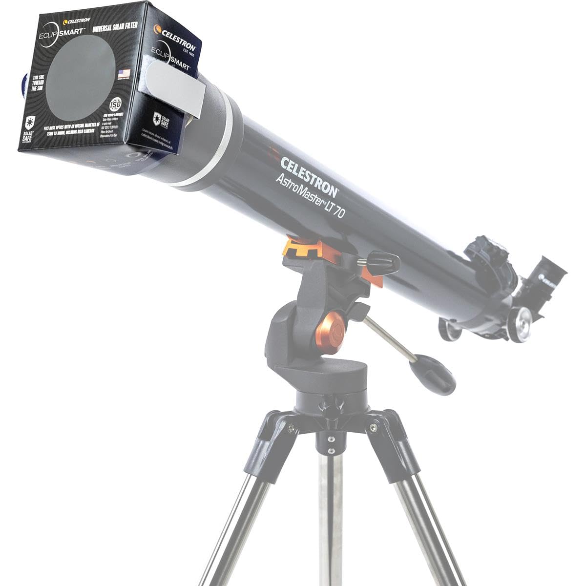 Celestron – EclipSmart Safe Solar Eclipse Telescope and Camera Filter – Meets ISO 12312-2:2015(E) Standards – Works with Your Telescope, Spotting Scope, or DSLR Camera – Observe + Photograph Eclipses