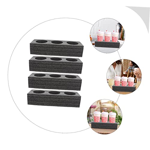 8 Pcs Milk Tea Drink Cup Holder 6 Cup Carrier Coffee Carrier Take Out Cup Trays Beverage Carrier Tool Trays Drink Holder Foam Cup Holder Pearl Cotton Dish Rack Insulation re-usable