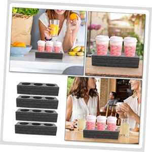 8 Pcs Milk Tea Drink Cup Holder 6 Cup Carrier Coffee Carrier Take Out Cup Trays Beverage Carrier Tool Trays Drink Holder Foam Cup Holder Pearl Cotton Dish Rack Insulation re-usable