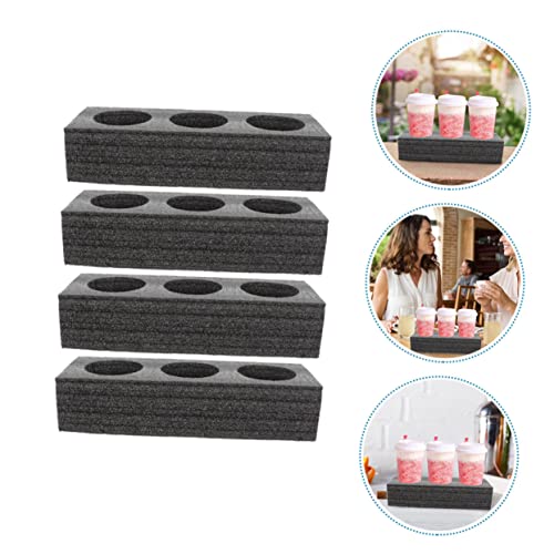 8 Pcs Milk Tea Drink Cup Holder 6 Cup Carrier Coffee Carrier Take Out Cup Trays Beverage Carrier Tool Trays Drink Holder Foam Cup Holder Pearl Cotton Dish Rack Insulation re-usable