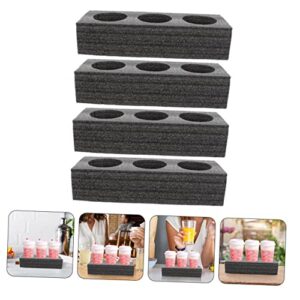 8 Pcs Milk Tea Drink Cup Holder 6 Cup Carrier Coffee Carrier Take Out Cup Trays Beverage Carrier Tool Trays Drink Holder Foam Cup Holder Pearl Cotton Dish Rack Insulation re-usable