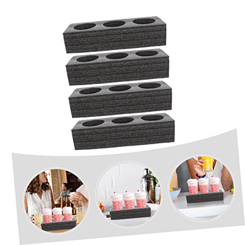 8 Pcs Milk Tea Drink Cup Holder 6 Cup Carrier Coffee Carrier Take Out Cup Trays Beverage Carrier Tool Trays Drink Holder Foam Cup Holder Pearl Cotton Dish Rack Insulation re-usable