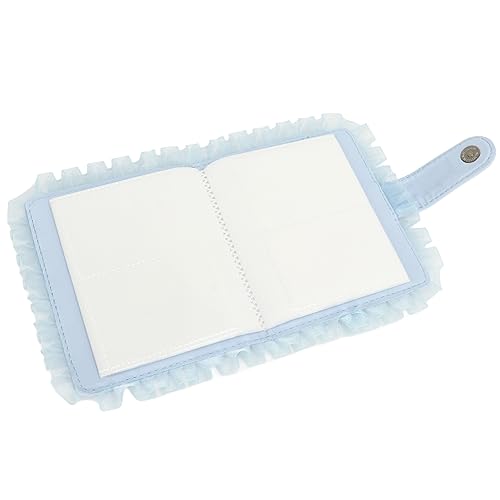 Camera Picture Album, High Transparency 64 Pockets Light Buckle Design Mini Film Photo Album for Display (Blue)