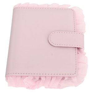 camera picture album, high transparency 64 pockets light buckle design mini film photo album for display (pink)