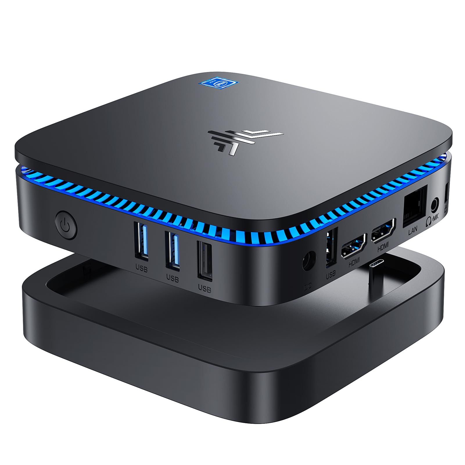 KAMRUI AK1 Plus Mini PC with Windows 11, Intel 12th Alder Lake N95 (Up to 3.4GHz), Mini Desktop Computers 8GB DDR4 256GB SSD Support 4K Display, WiFi/BT 4.2 for Business, Office, Home Server