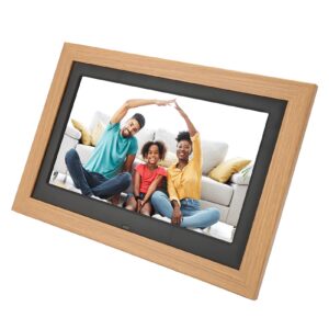 electronic photo album, digital photo frame lightweight led screen 1024x600 100‑240v with stereo speaker for birthday (us plug)