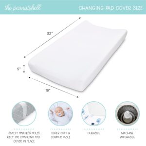 The Peanutshell Changing Pad Covers for Boys or Girls, Unisex 3 Pack, Nautical Whale