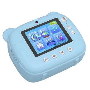 Print Camera, 2.4in IPS Screen Inbuilt Speaker Kids Camera Dual 24MP Camera 1050mAh Battery for Family