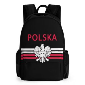 polish flag - polska eagle laptop backpack for men women shoulder bag business work bag travel casual daypacks