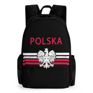 Polish Flag - Polska Eagle Laptop Backpack for Men Women Shoulder Bag Business Work Bag Travel Casual Daypacks