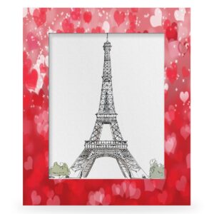 pofato shiny red heart11x14 picture frame wood photo frame for tabletop display wall mount picture frame display 11 x 14 inch photo wall decor home gift frames