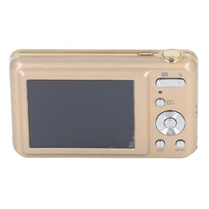 Portable Digital Camera, High Definition USB 48 MP 2.7in 8X Digital Zoom Digital Camera for Travel (Color : Gold)