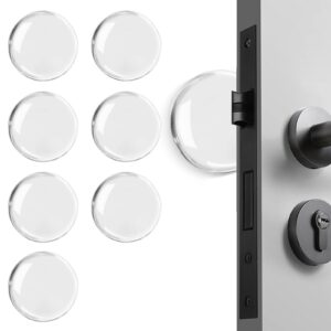 fejoyta door stoppers wall protector, 8 pcs silicone door knob wall protector with strong self-adhesive backing, upgrade reusable cabinet door bumper - ideal for wall protector and noise reduction