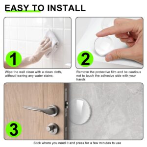 Fejoyta Door Stoppers Wall Protector, 8 PCS Silicone Door Knob Wall Protector with Strong Self-Adhesive Backing, Upgrade Reusable Cabinet Door Bumper - Ideal for Wall Protector and Noise Reduction