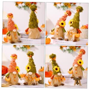 Abaodam 3pcs Hug Pumpkin Rudolph Gnomes Plush Elf Plush Decor Santa Doll Decor Gnome Fall Decorations Halloween Gnomes Decorations Decorative Dolls Autumn Elf Dwarf Gravel Christmas Reward