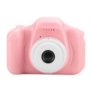 portable kids digital camera toy with 2.0in color screen, cute mini camera for photos and videos, anti fall silicone case, blue green, ideal children (pin)