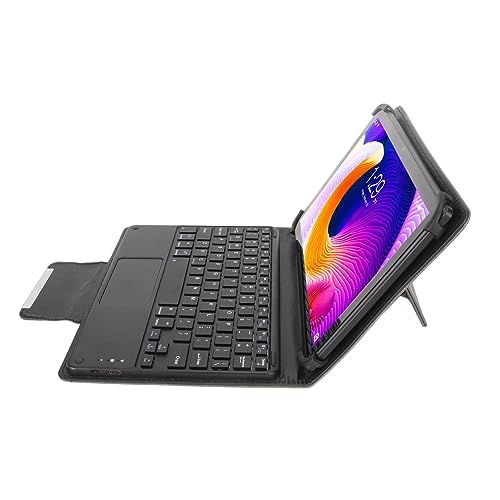 Honio HD Tablet, 10.1 Inch FHD Aluminum Alloy Office Tablet 5G WiFi 4G LTE Dual Camera Octa Core CPU with Travel Case Keyboard (US Plug)