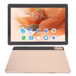 Honio Tablet Office 10.1 Inch FHD Gold Color HD Tablet 5G WiFi 4G LTE School (US Plug)