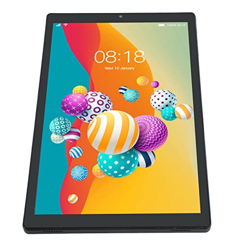 Kufoo 128GB Tablet, 10 Core CPU 6GB 128GB HD 100‑240V 10.1 Inch Gaming Tablet (US Plug)