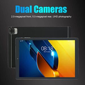 Kufoo 10.1 Inch Tablet 1960x1080 Black Dual Camera Call Tablet for School (US Plug)