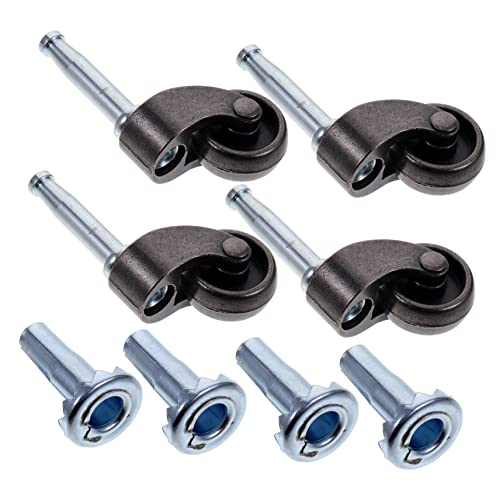 MAGICLULU 12 Pcs Desk Chair Rod Wheel Office Chair Caster Wheels Office Chair Replacement Wheel Heavy Duty Castors Office Chair Wheels for Wood Floors Zinc Alloy Universal Computer Chair