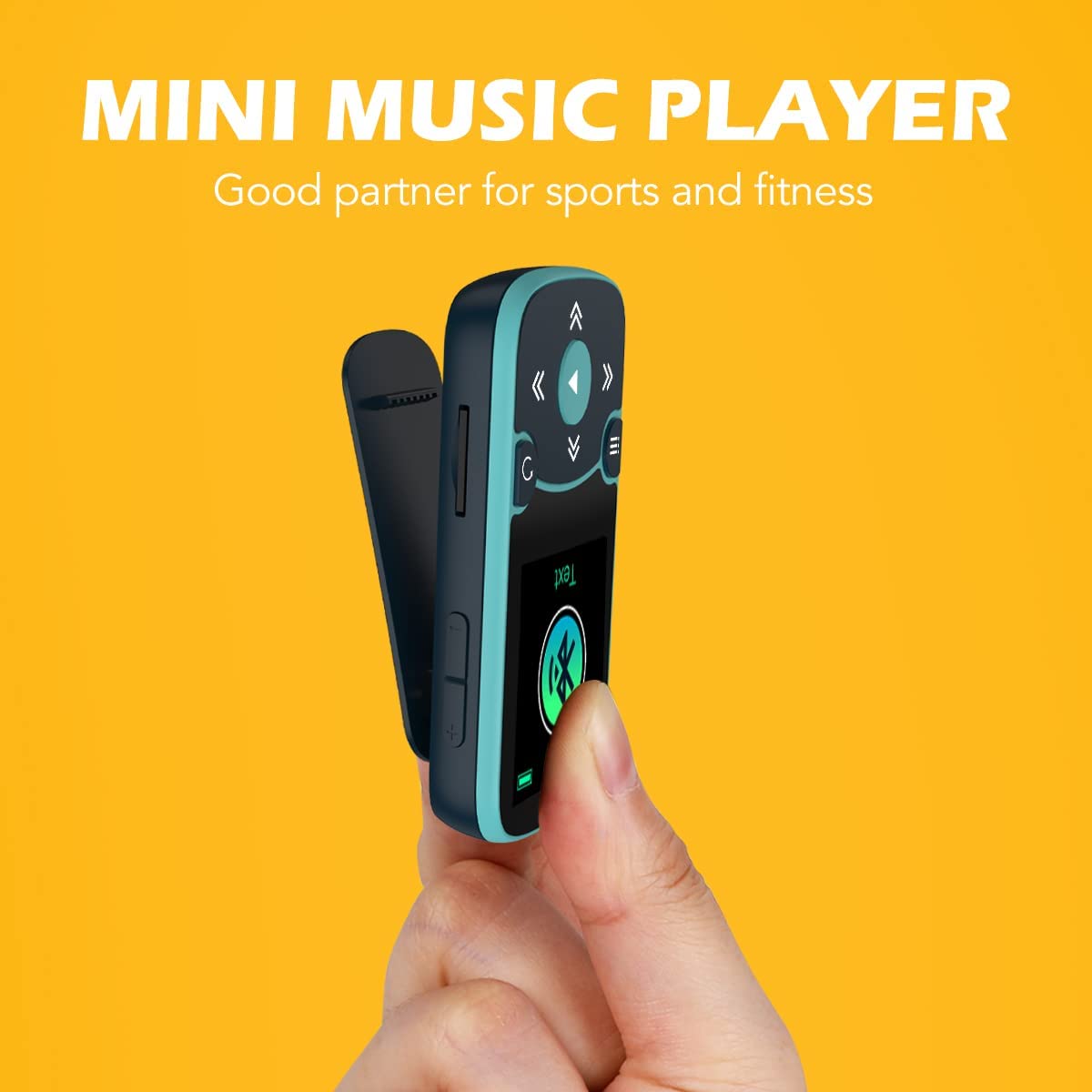 64GB MP3 Player with Clip, AGPTEK Bluetooth 5.3 Lossless Sound with FM Radio, Voice Recorder for Sport Running, Supports up to 128GB TF Card