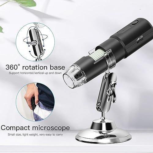 Digital Microscope Camera, Handheld USB HD Inspection Camera 50X-1000X Magnification Portable Handheld Pocket Microscopes with 8 LED & Stand, WiFi Digital Microscope