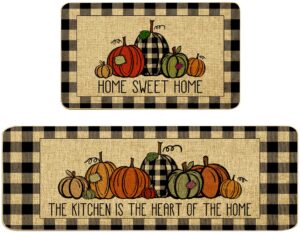 wuahon kitchen rug kitchen rugs watercolor kitchen mat plaid decorative door rugs