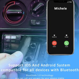 Car Audio Bluetooth Wireless Cassette Receiver, Bluetooth 5.0 Car Audio Stereo Cassette Vehicle Tape Converter Cassette Work While Charging Support TF Card