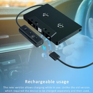 Car Audio Bluetooth Wireless Cassette Receiver, Bluetooth 5.0 Car Audio Stereo Cassette Vehicle Tape Converter Cassette Work While Charging Support TF Card