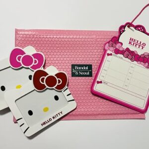 Hello Kitty Room Decor Set - 2 Hello Kitty Picture Frames Red & Pink - With Thematic 2-Sided Dry Erase Board for Weekly Schedule and Free Writing Space