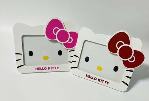 Hello Kitty Room Decor Set - 2 Hello Kitty Picture Frames Red & Pink - With Thematic 2-Sided Dry Erase Board for Weekly Schedule and Free Writing Space