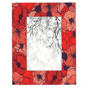 11x14 picture frame red poppy wood photo frames with acrylic for wall mount & table top display picture frames for wall decor