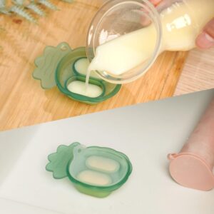 Haakaa Freeze-N-Feed Mini Combo with Silicone Food Feeder & Silicone Mini Nibble Tray|Baby Solid Food Self Feeder|Breastmilk Popsicle Mold Storage & Feeder for Soothing Baby Gums 1 PK