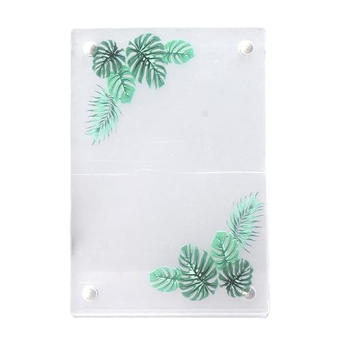 Shanrya Desktop Picture Frame, Picture Frame Stable Placement Personalized Clear Acrylic Simple Cleaning for Home (Monstera Leaves)