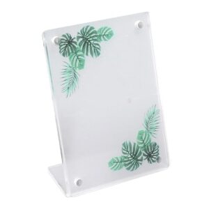 Shanrya Desktop Picture Frame, Picture Frame Stable Placement Personalized Clear Acrylic Simple Cleaning for Home (Monstera Leaves)