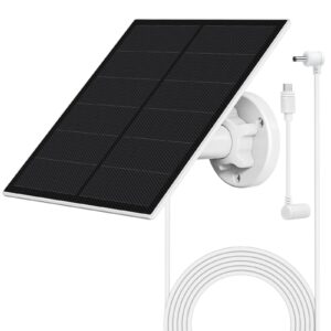solar panel for ring camera,5w ring solar panel,ring camera solar panel compatible with ring spotlight cam battery & ring stick up cam battery,ring stick up cam 2nd & 3rd gen with barrel plug (1 pack)