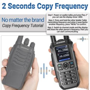 Baofeng UV-5R Upgrade Ham Radio UV-21R Dual Band Handheld Long Range Two Way Radio for Adults Rechargeable Walkie Talkies with VOX 999 Channels 771 High Gain Antenna Full Kit