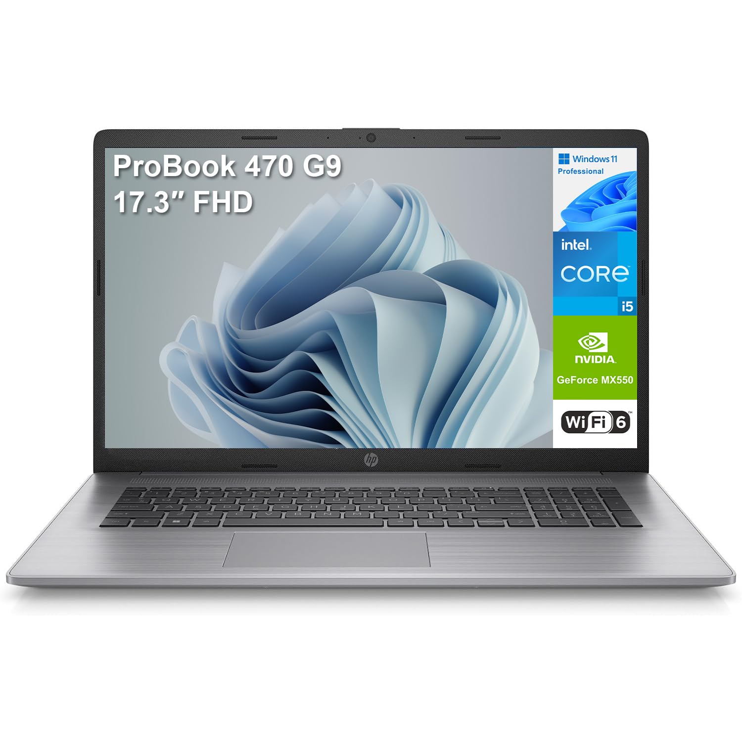 HP 2023 ProBook 470 G9 17.3" FHD Business Laptop Computer, 12th Gen Intel 10-Core i5-1235U (Beat i7-1195G7), GeForce MX550, 32GB DDR4, 1TB PCIe SSD, WiFi 6, BT 5.3, Backlit KB, Windows 11 Pro, BROAG