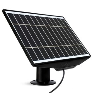 leaf 10 6w solar panel charger compatible with arlo pro 3 floodlight, pro 4 & pro 5s outdoor cameras | adjustable mount extension arm | magnetic charging cable | weather resistant