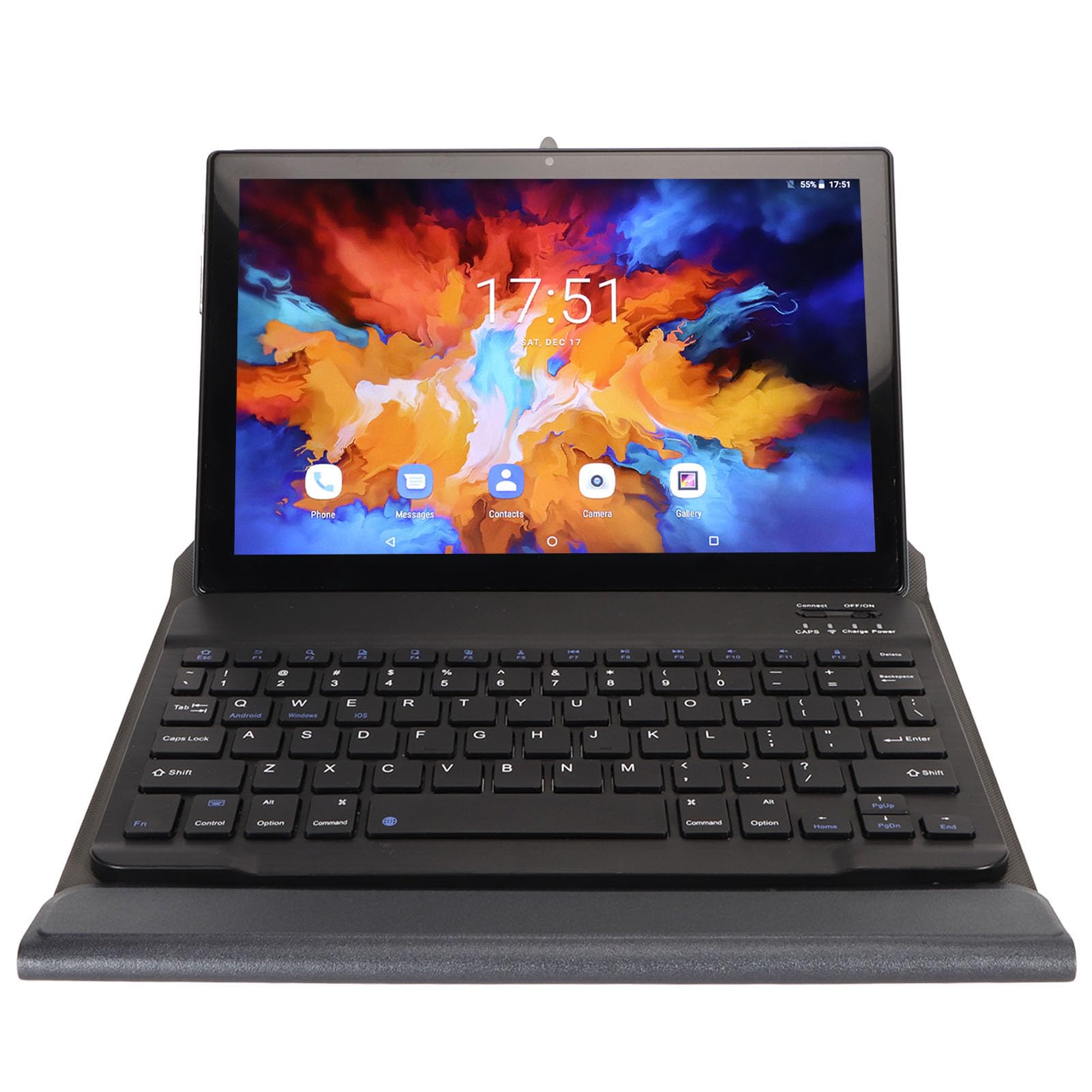 2 in 1 Tablet 10.1 Inch with BT Keyboard, 12GB RAM, 256GB ROM, 20MP Camera for 11.0, US Plug (US Plug)