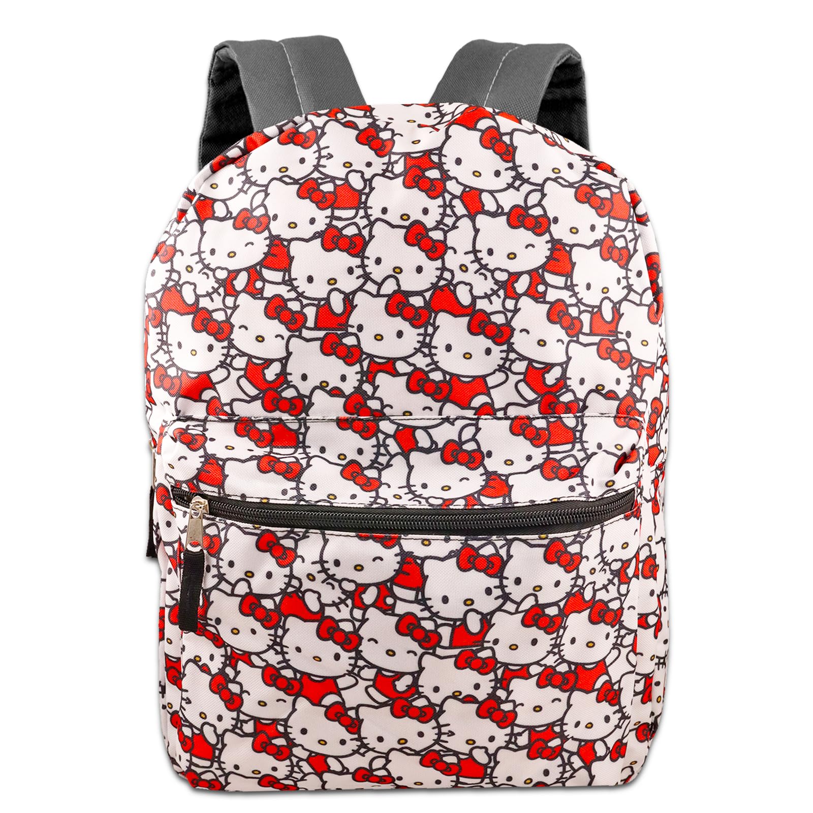 Hello Kitty Backpack and Lunch Box for Girls - Bundle with 16” Hello Kitty Backpack, Lunch Bag, Stickers, Water Bottle, More | Hello Kitty School Backpack Set