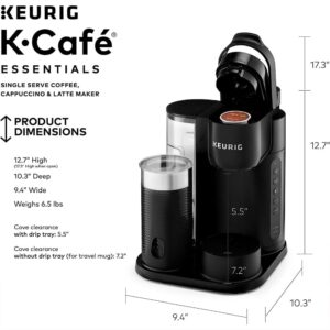 Keurig 5000365473 K-Cafe Essentials Single Serve K-Cup Coffee Maker (Renewed)