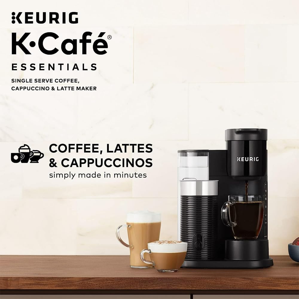 Keurig 5000365473 K-Cafe Essentials Single Serve K-Cup Coffee Maker (Renewed)