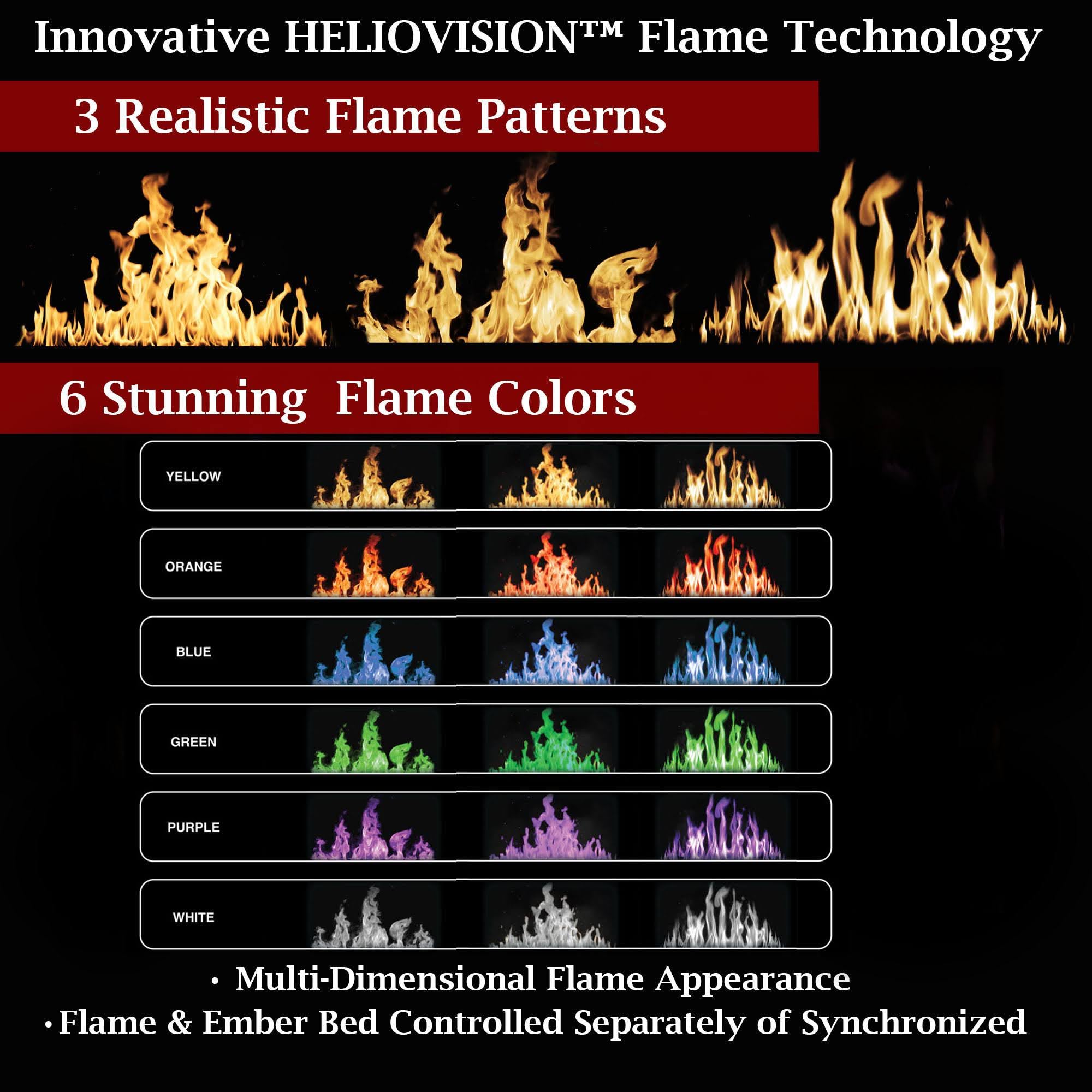Modern Flames Orion Traditional 42-inch Heliovision Virtual Smart Built in Electric Firebox OR42-TRAD - Electric Fireplaces