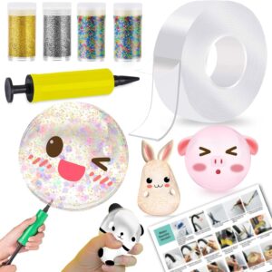 ToyUnited Nano Tape Bubble Kit for Kids - 9.8ft Double Sided Nano Tape Kit with Balloon Pump, Kids Balloon Party Activities, Toys, Gifts for Girls Boys 4, 5, 6, 7, 8, 9, 10 Years Old