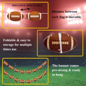 FAKTEEN 2 Pcs Football Party Decorations Banner Football Hanging Garland Football Paper Cutouts for Birthday Party Supplies Assembled for Home Classroom Decor Sports Themed Party Favors