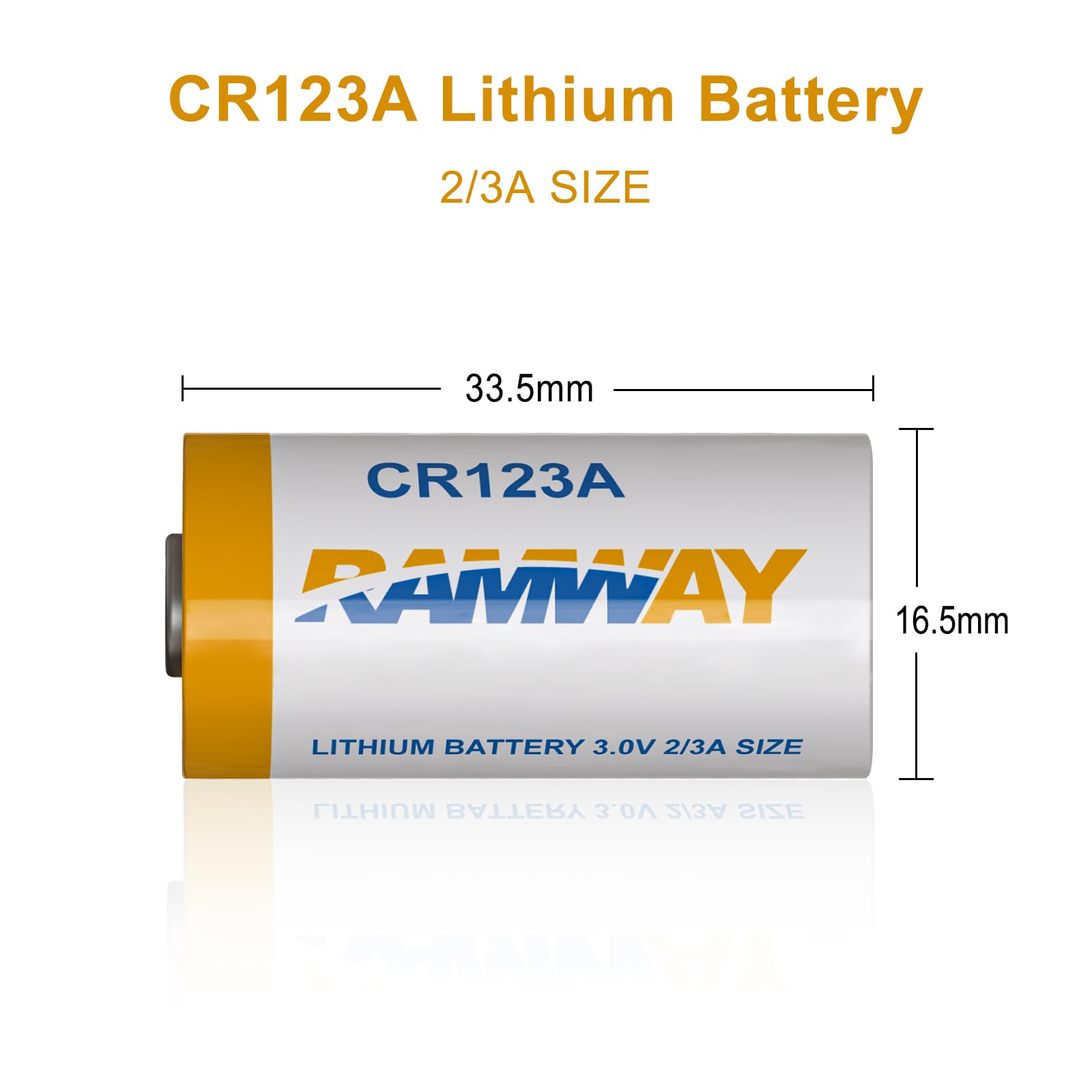 CR123A 3V Lithium Battery 12 Pack, CR123 Lithium Battery, 3 Volt 123A Lithium Batteries, 10 Years Shelf Life Long-Lasting 123 Lithium Batteries for Home Safety Security Devices, Camera, Flashlight