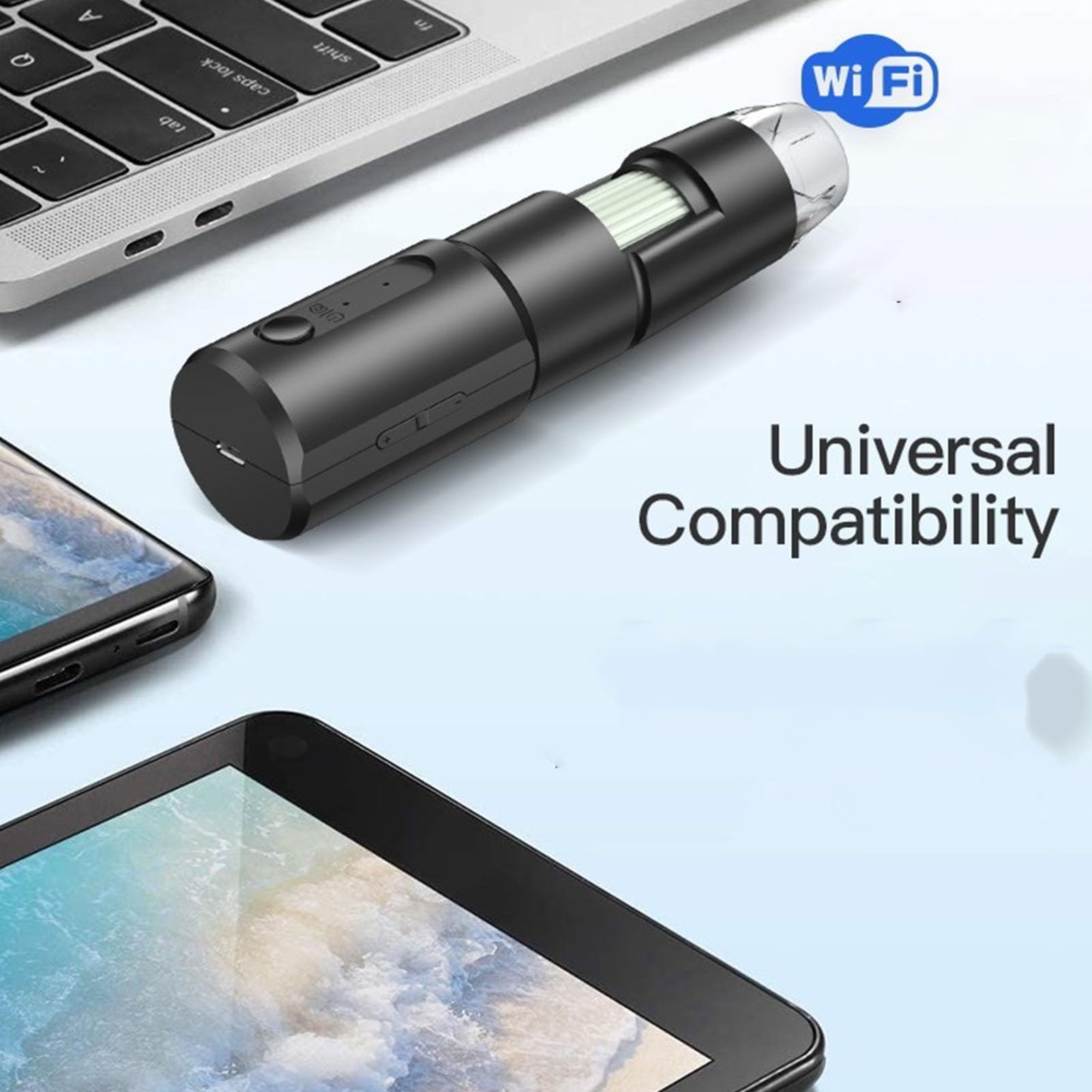 Wireless Digital Microscope 50X-1000X, WiFi Portable Handheld Mini USB Microscope Camera Magnifier for Phone & Computer, for Scalp Electronic Circuit Board