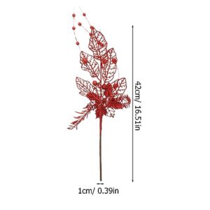 BESTOYARD 8pcs Decor Berries Artificial Floral Picks DIY Berry Adornment Artificial Berry Stem Fake Berry Christmas Tree Picks Artificial Berry Picks Christmas Picks Resin Branch Plug-in